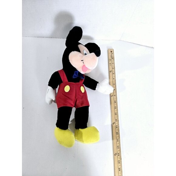 Vintage Mickey Mouse Plush Applause Walt Disney Red Pants Doll With Bow … - Picture 5 of 6
